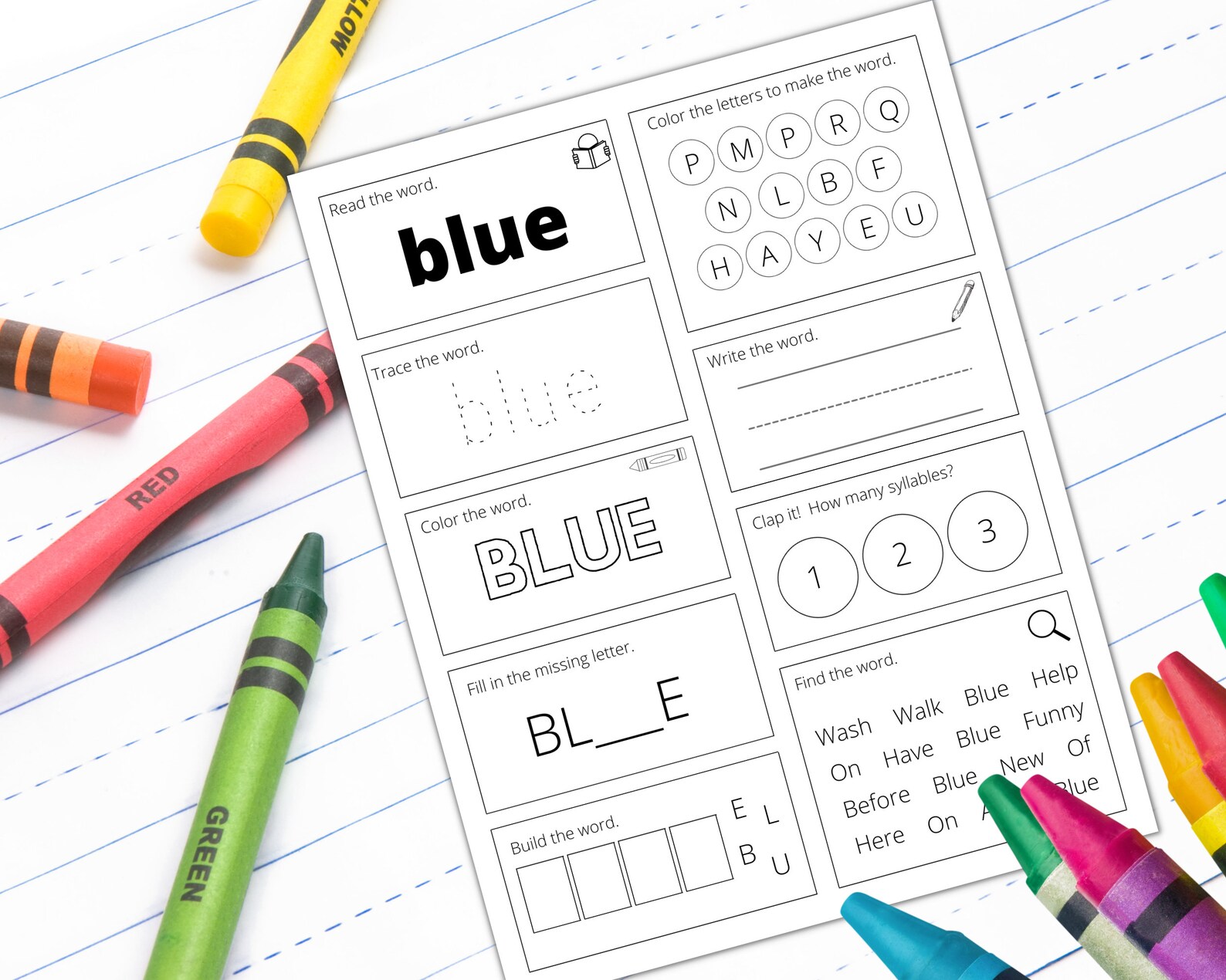 100 Printable Sight Words Kindergarten Worksheets Practice Spelling ...