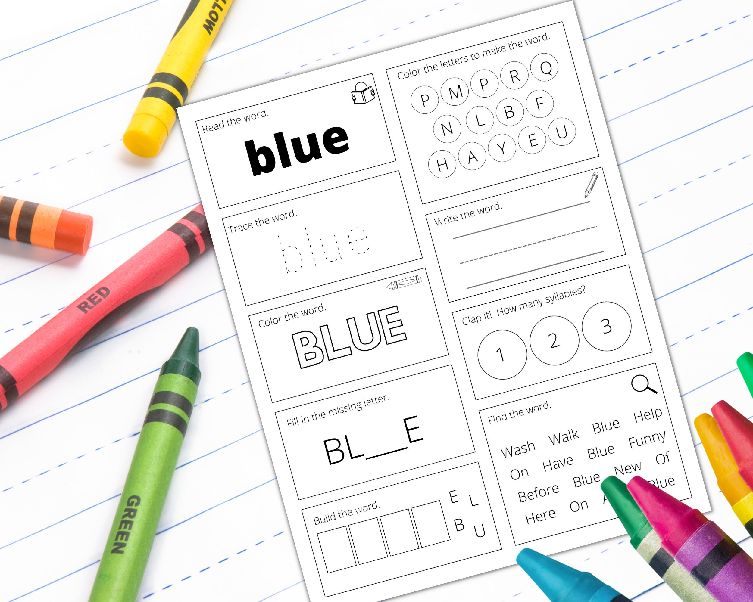 100 Printable Sight Words Kindergarten Worksheets Practice Spelling ...