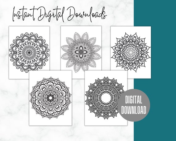 50 Mandala Printable Coloring Sheets Mandala Coloring Sheets - Etsy