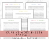 Cursive Writing | Practice Sheets | Cursive Practice | Cursive Tracing | Penmanship Practice | Writing Worksheets | Kids Handwriting