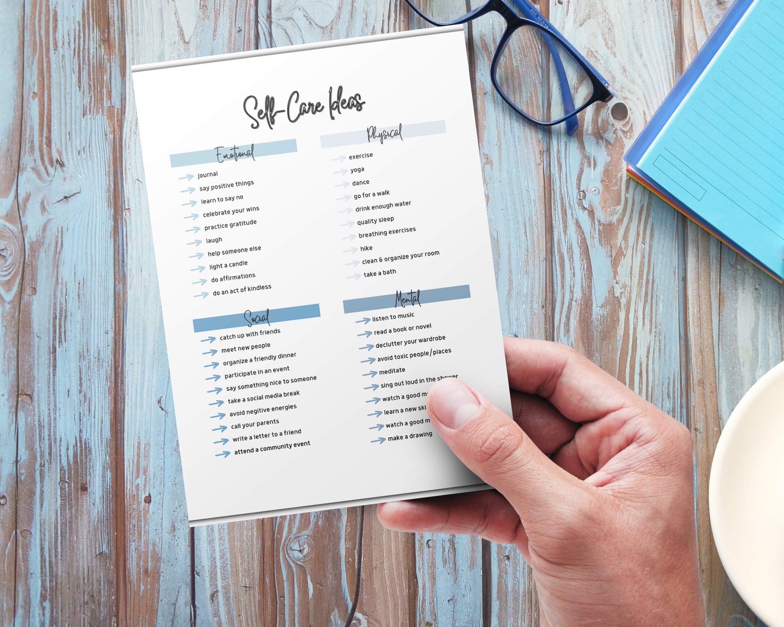 Self Care Checklist Journal | Self Care Planner | Journal Tracker ...