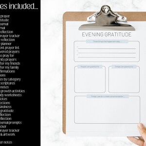 Prayer Planner Printable | Daily Gratitude Journal | Sermons Notes ...