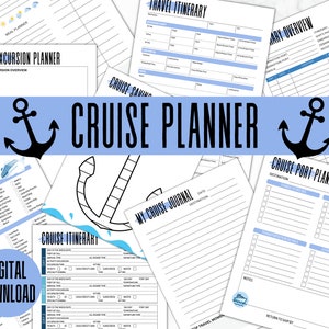 Cruise Travel Planner | Travel Planner | Planning| Worksheets | Day by Day Itinerary | Research Tracking | Money Saving
