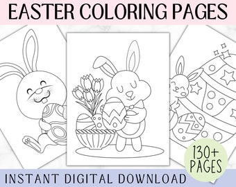 130+ Coloring Pages | Easter Coloring Pages | Easter Work Sheets for Kids | Holiday Activities | Download & Printable