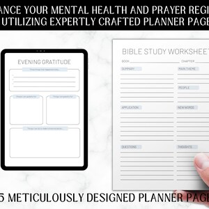 Prayer Planner Printable | Daily Gratitude Journal | Prayer Notes Sermons | Notability Planner |  Kindness Journal