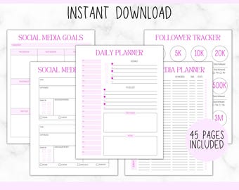 Social Media Content Template | Creator Dashboard | Marketing Tracker | Small Business Organizer | Digital Download