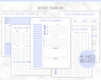 Social Media Content Calendar | Creator Template | Marketing Tracker | Small Business Toolkit | Digital Download