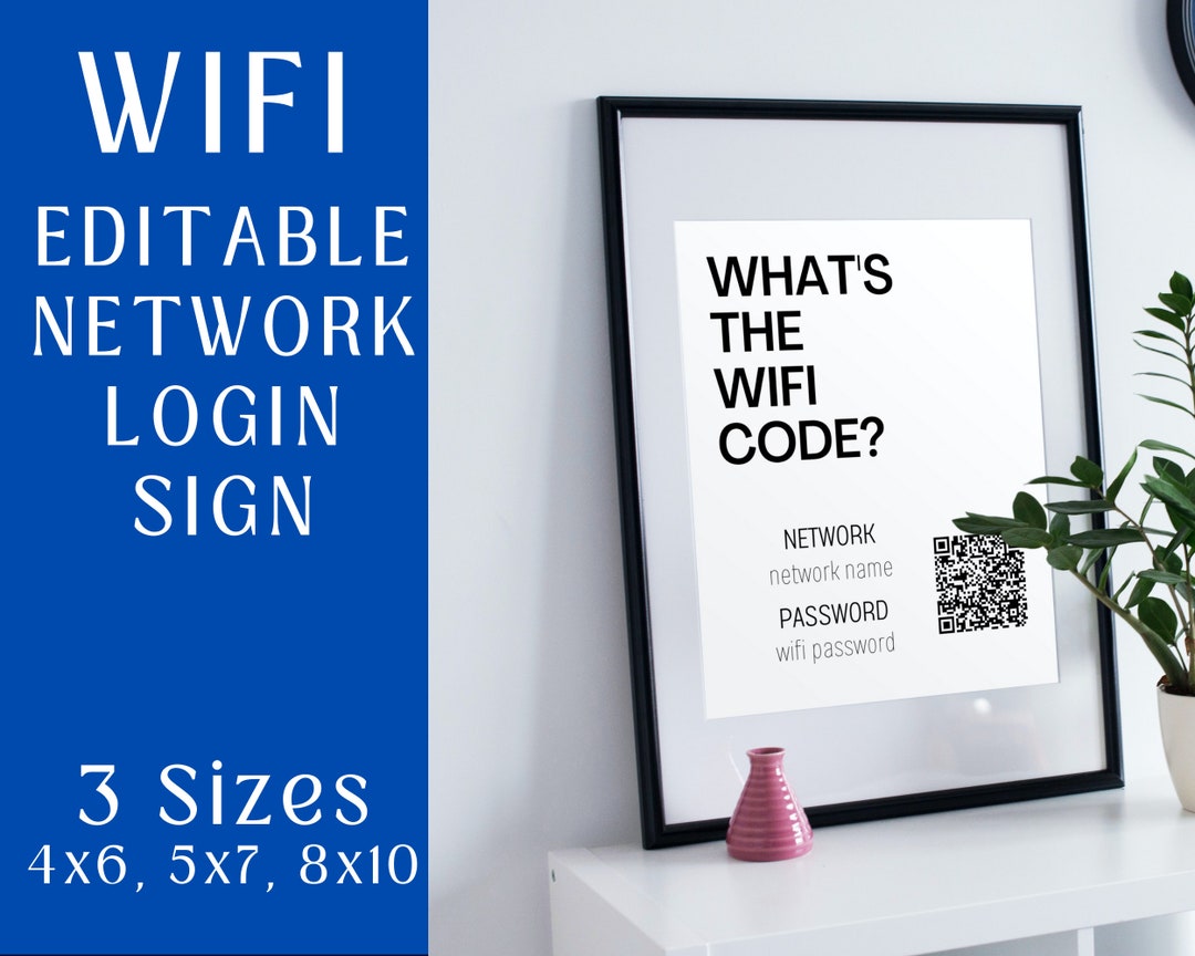 Wifi Sign Airbnb Wifi Sign Printable Farmhouse Printable Password Guest
