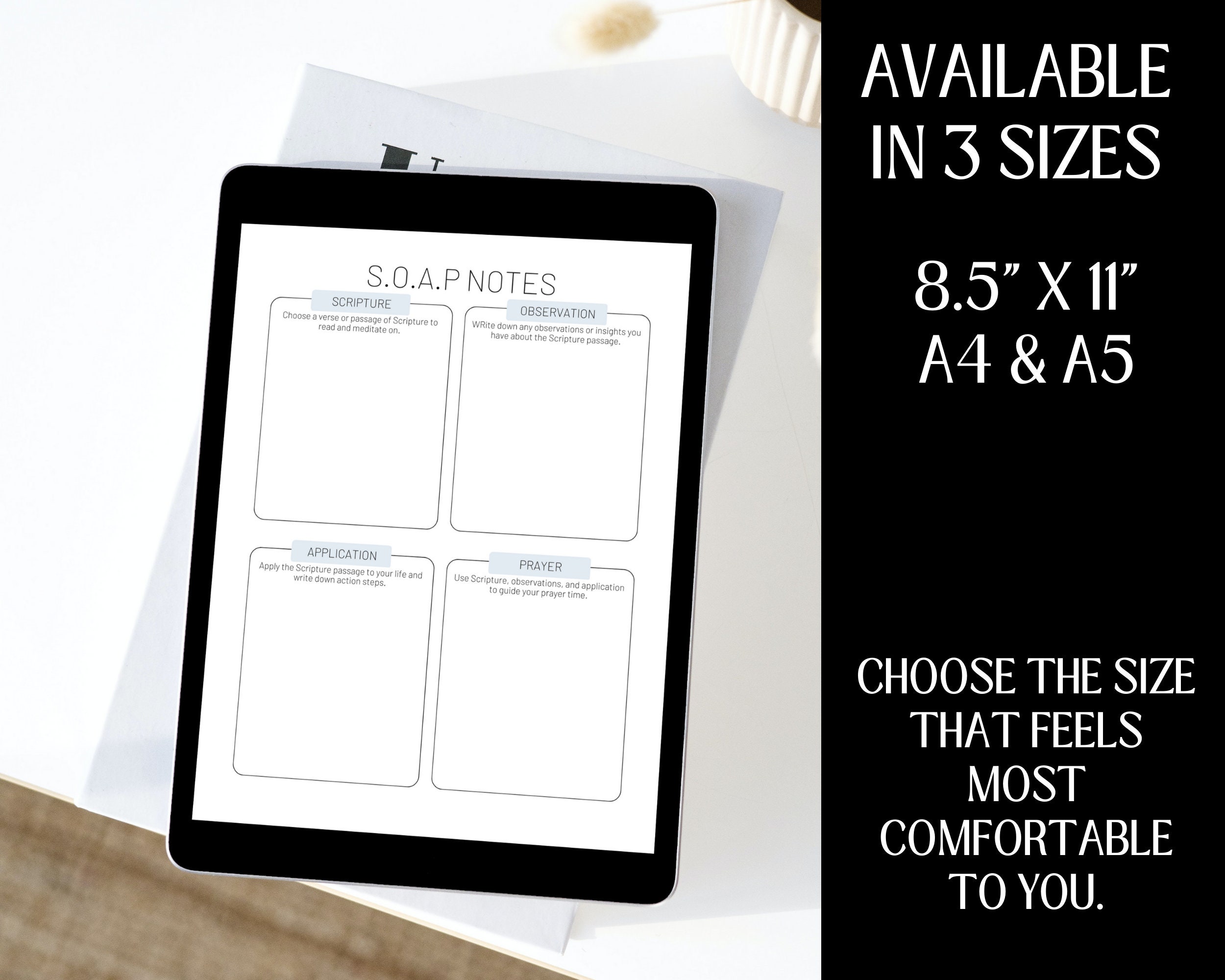 Prayer Planner Printable Daily Gratitude Journal Prayer Notes Sermons ...