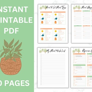 Plant Care Planner | Houseplant Planner | Printable Plant Journal | Watering Schedule | Indoor Care Tracker | Daily Log