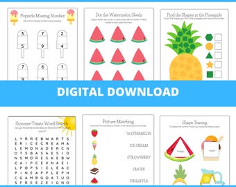 Printable Worksheets for Kids | Summer Learning Activities | Kindergarten Learning | Toddler Activities | Worksheets