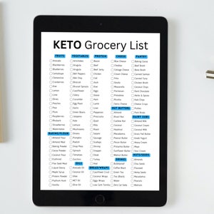 Keto Grocery List Printable | Low Carb Food | Grocery Shopping | Meal Planner | Keto Tracker | Weekly Menu Planner image 7