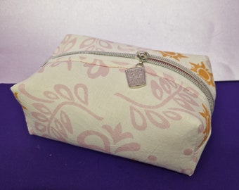 Tangled Floating lantern sun floral boxy cosmetic bag