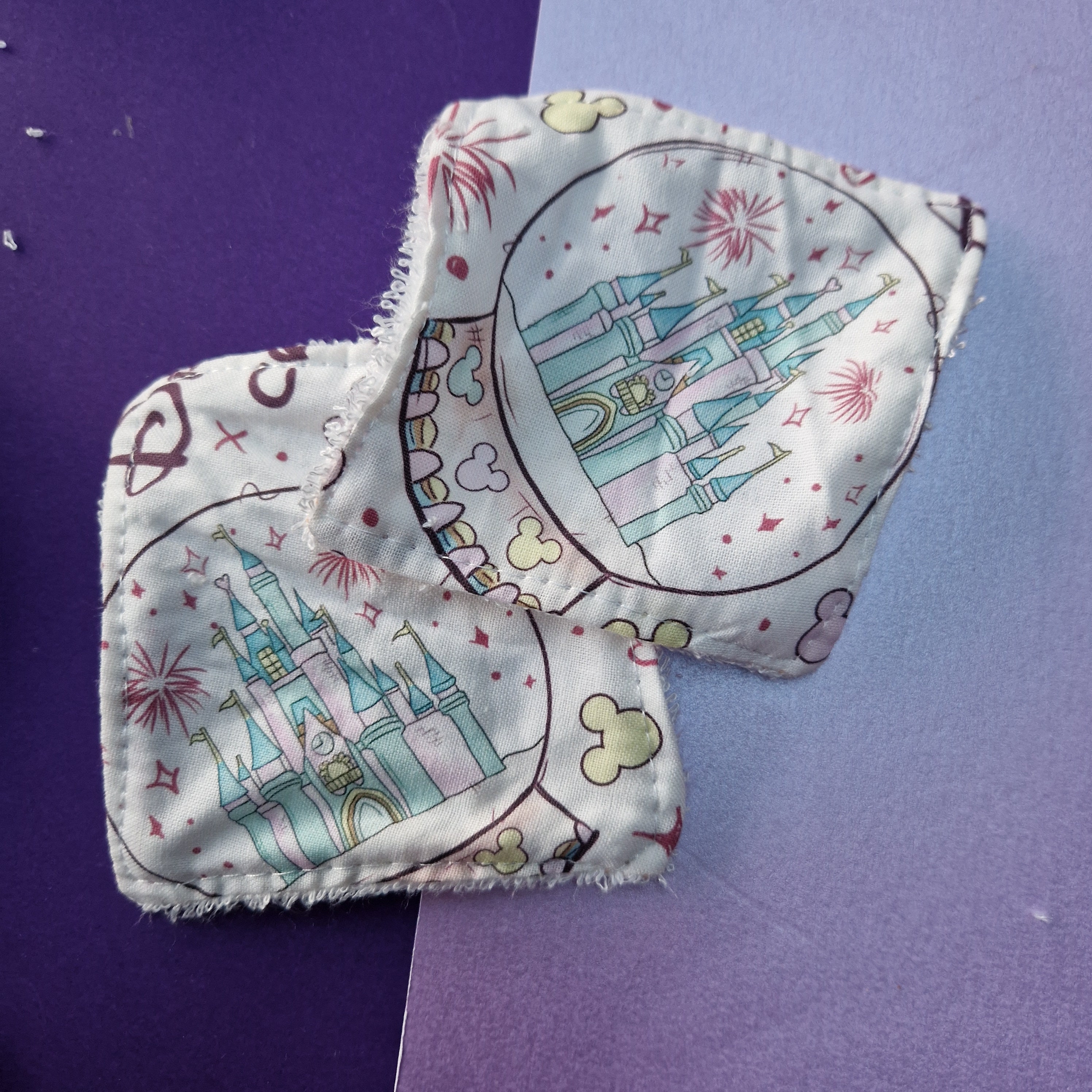 Castle Disney Park reusable bamboo face wipe