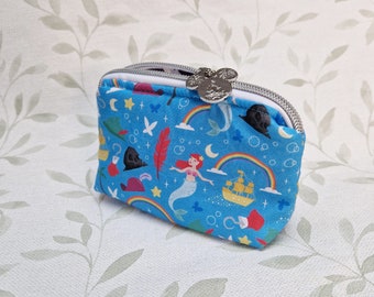 Peter Pan Lost Boy Neverland small cosmetic bag makeup pouch with zipper pull