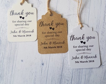Wedding Favor Tags - Etsy