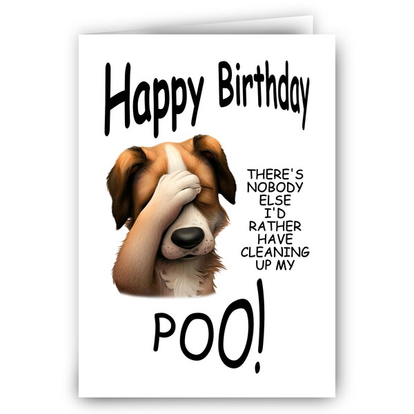 Funny Dog Card Etsy UK