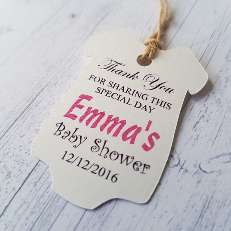 Baby Shower Gift Tag Personalised Boy/girl Christening Gift Etsy