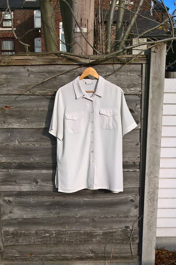 plus size white blouse