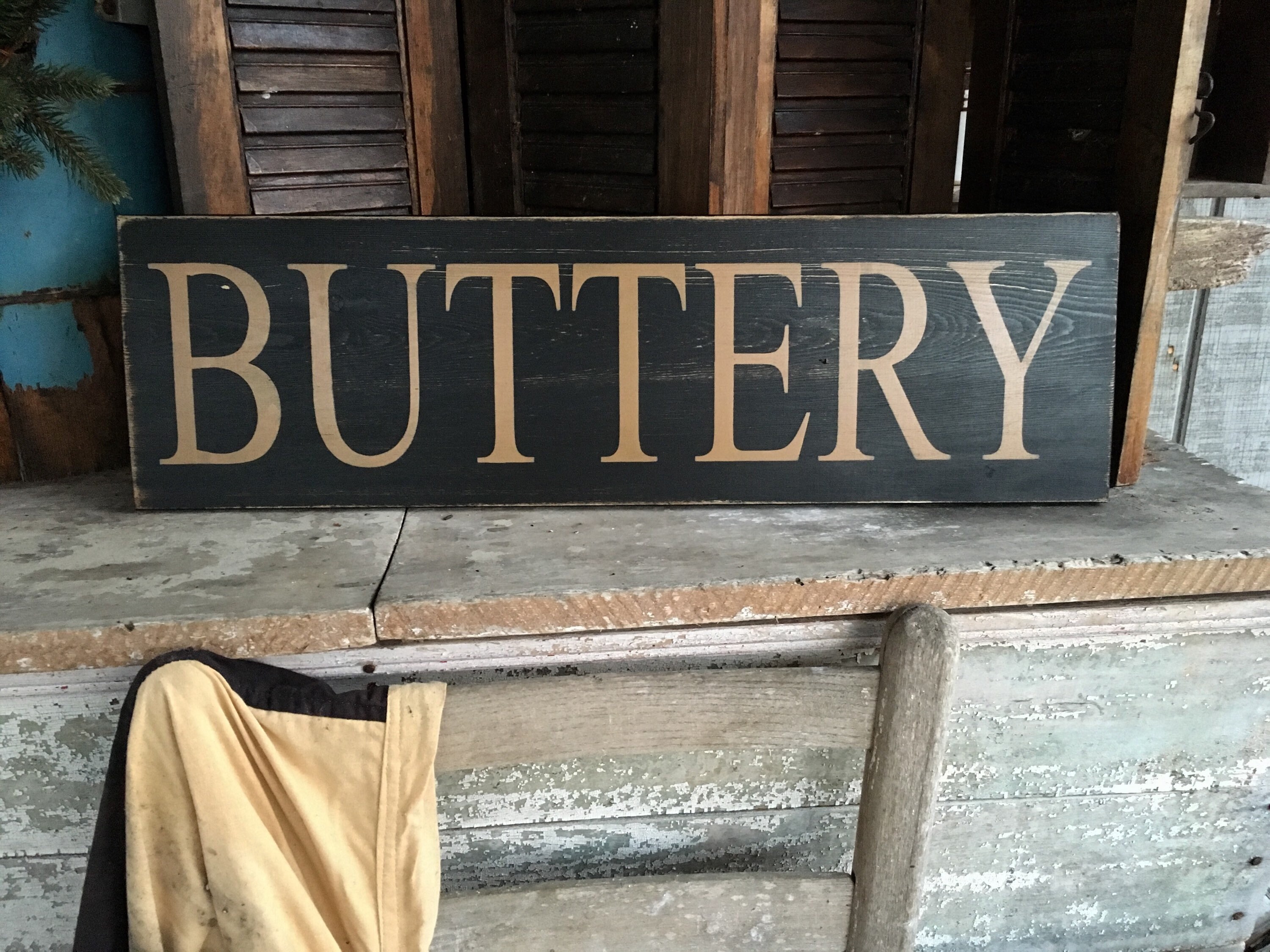 Buttery Primitive Buttery Buttery Sign Primitive Etsy