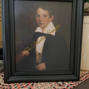 Colonial Boy Canvas Print, Framed Canvas Print, Colonial Decor