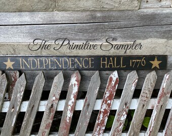 Independence Hall Sign, Americana Decor,Americana Sign