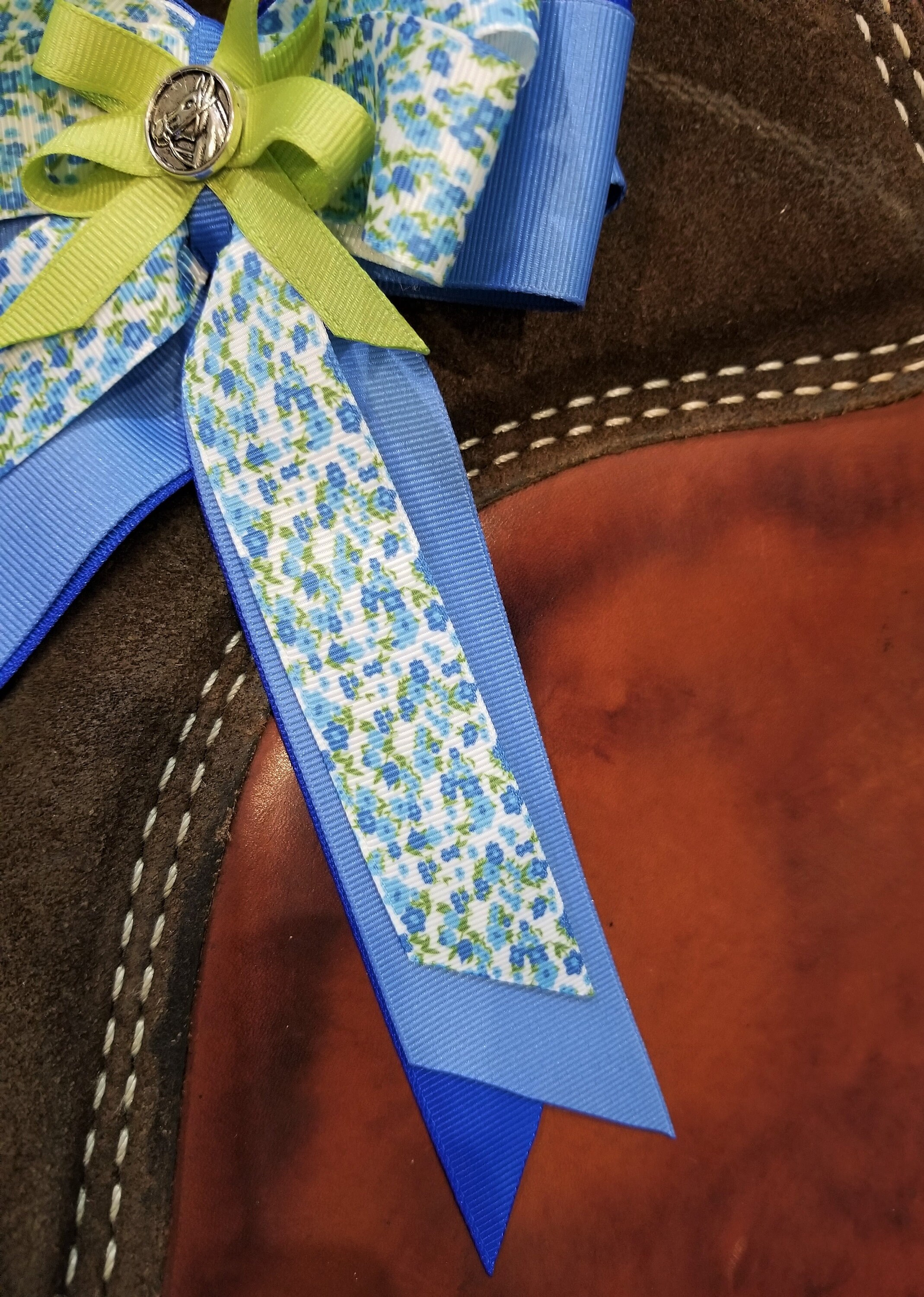 Blue, Floral Horse Show, Hair Ribbons for Girls floral Collection Etsy