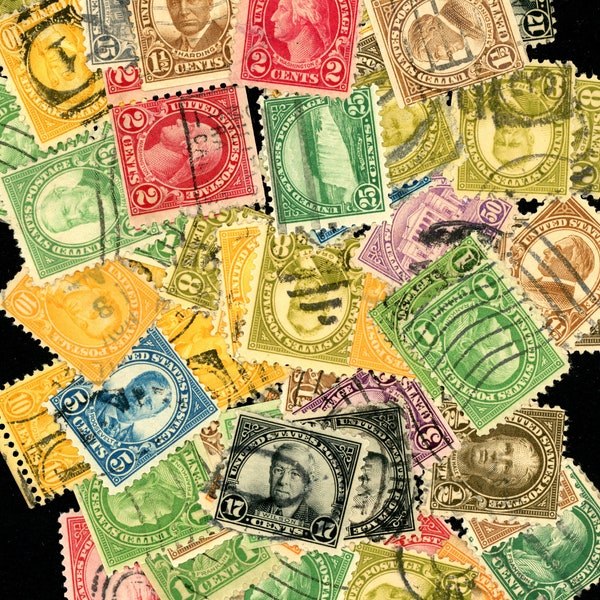 United States - Mixture of Used Postage Stamps From the 1922 -1925 Presidential Series,  (see Options).