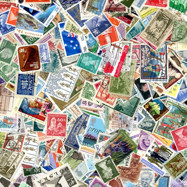 World Wide Postage Stamps - A Mixture of Vintage Stamps, (see Options) from the Early 1900's til the 1990's.