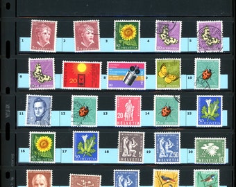 Switzerland Postage Stamps - A very interesting lot of 180 Vintage  Postage Stamps