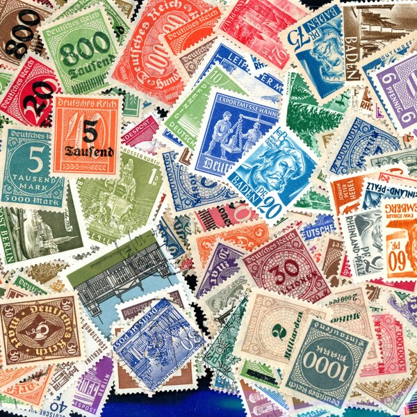 Germany (Greater Area) Postage Stamps - A Collection of Vintage  Postage Stamps, (see Options) from the Early 1900's til the 1990's.