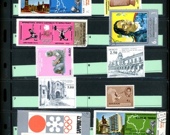 World Wide Postage Stamps - A very interesting Collection, Lot or Accumulation of 132 Odds & Ends from Around the World.