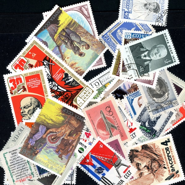 Russia Postage Stamps - A Collection of Vintage  Postage Stamps, (see Options) from the Early 1900's til the 1990's.