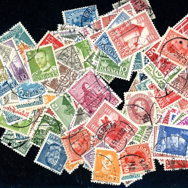 Denmark Postage Stamps - A Collection of Vintage  Postage Stamps, (see Options) from the Early 1900's til the 1990's.