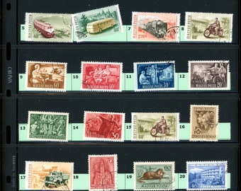 Hungary Postage Stamps - A very interesting lot of 197 Vintage  Postage Stamps