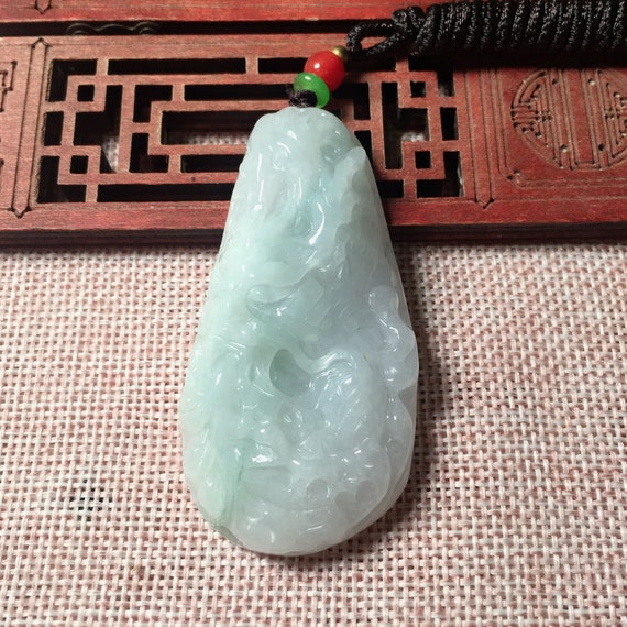 Natural AAA level Emerald Carved yulong Fashion - Etsy