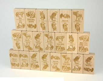 wooden animal dominoes