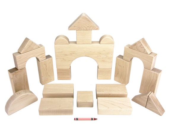 23 Pc Maple Chunky Building Blocks Toddler Chunky Set Wooden Blocks  Preschool Building Block Set Personalized Toys Wood Block Set -  Finland