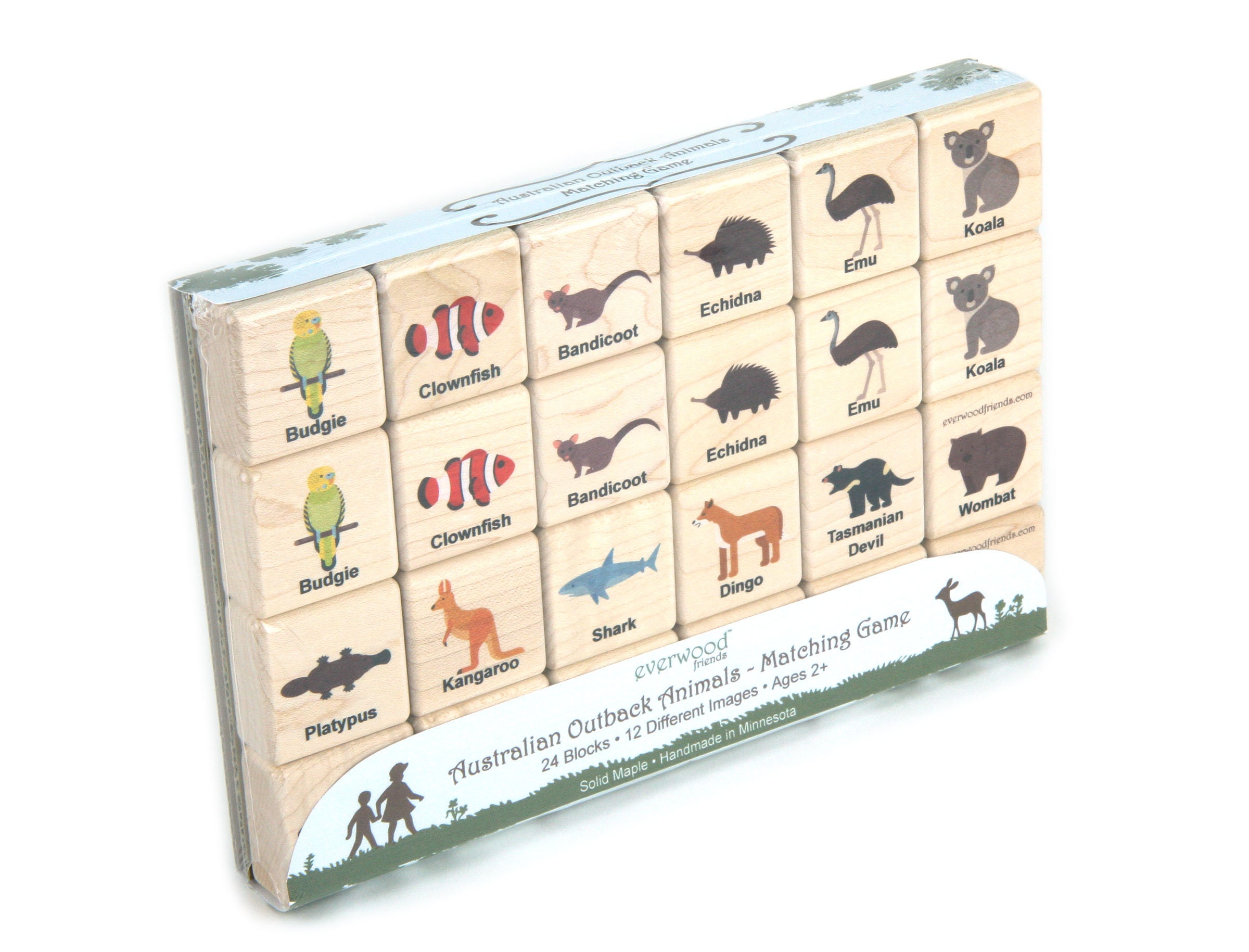 Ocean Animals Color Wooden Matching Game - Everwood Friends
