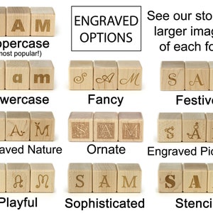 27 pc Maple Alphabet Blocks Engraved Wood ABC Blocks Wooden Alphabet Blocks Letter Blocks Baby Wood Baby Shower Activity Gift for Teacher image 5