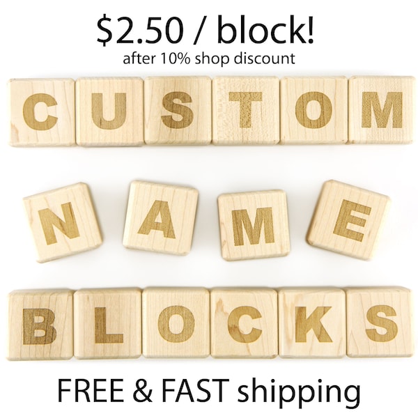 Name Block Letters Letter Blocks - Etsy