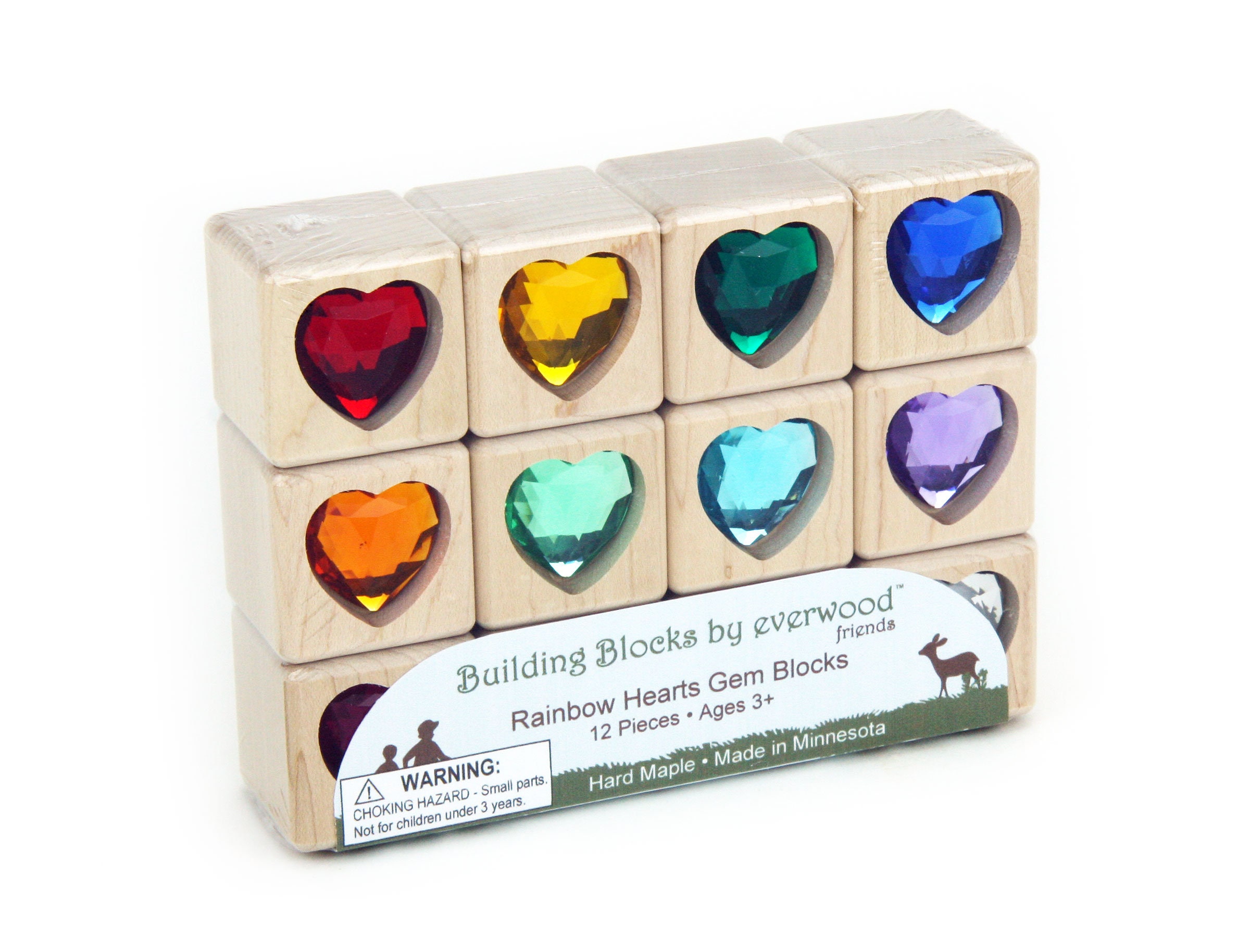 100 Pcs Rainbow Acrylic Building Blocks Gem Cubes Blocks Crystal Rainbow  Blocks