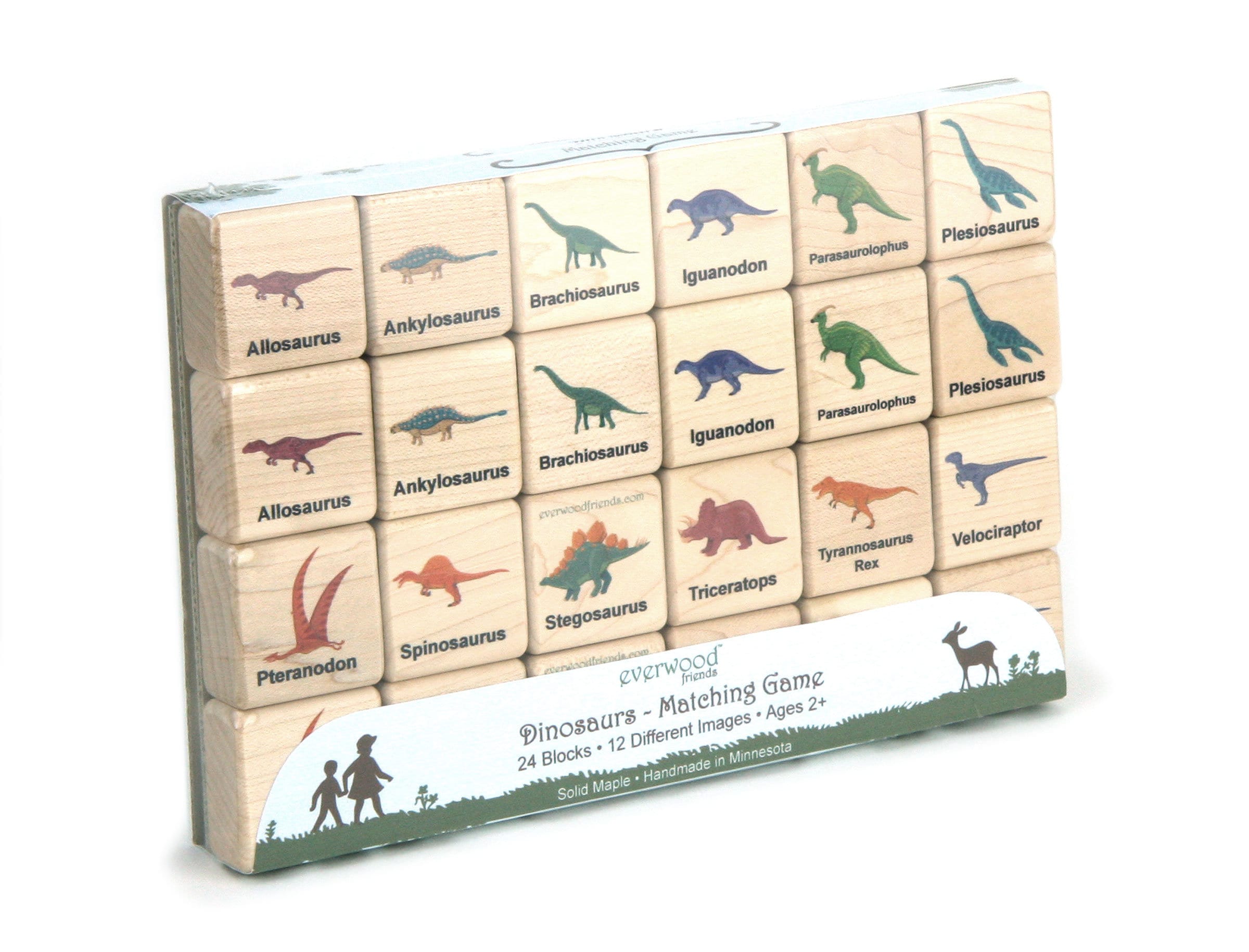 Montessori Wooden Dinosaur Game - Dinosaur Memory Cards - Memory Game –  Bush Acres