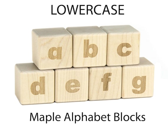 28 Pc Nature Letter Maple Alphabet Blocks Engraved Wood ABC Blocks Wooden  Alphabet Blocks Letter Blocks Baby Wood Baby Shower Teacher Gift 