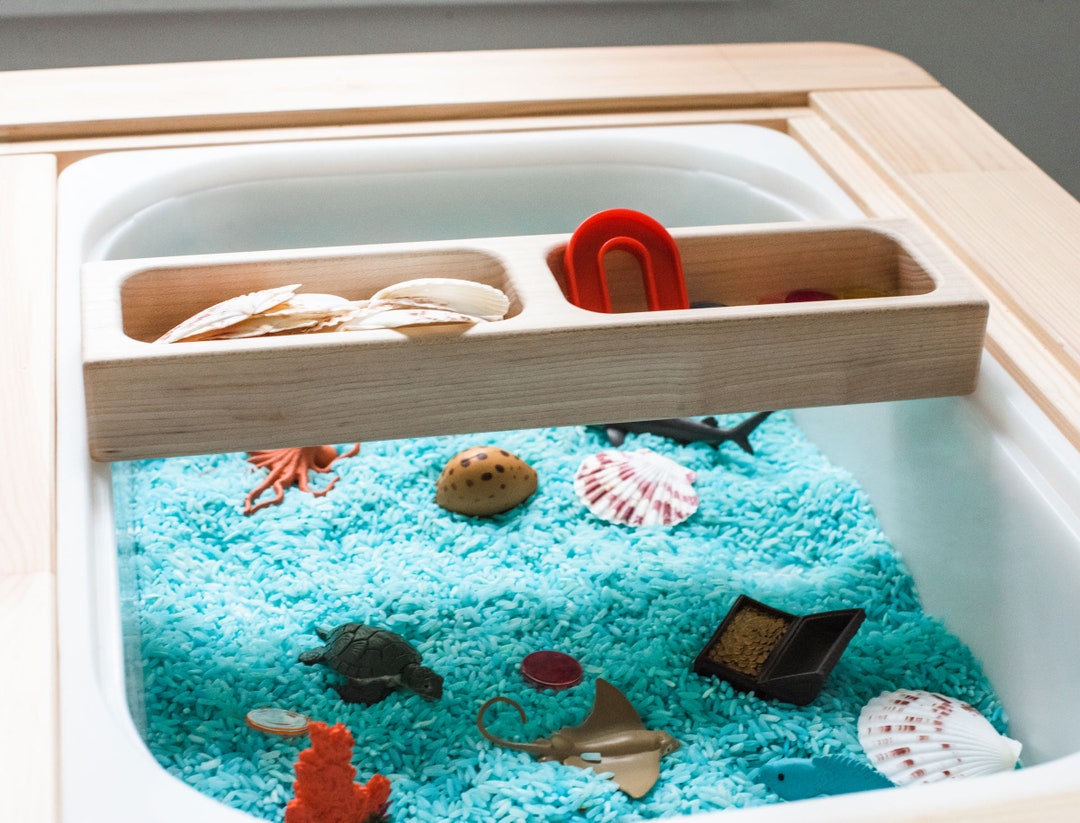 Sensory Bin Organizer Fits Popular Sensory Tables Solid Maple Sanded