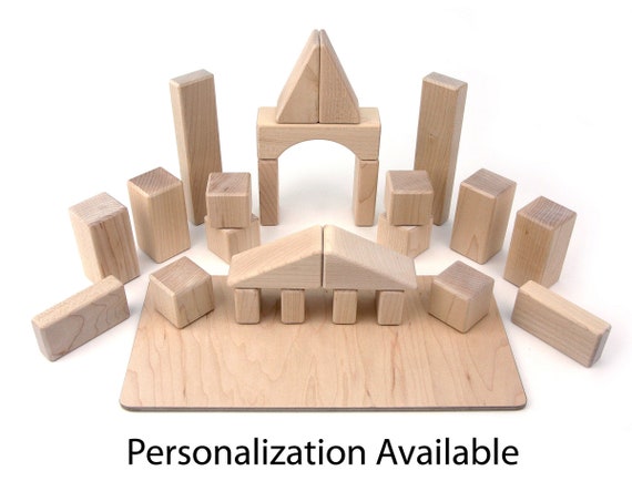 26 Pc Maple Personalized My First Block Set Personalize Wood