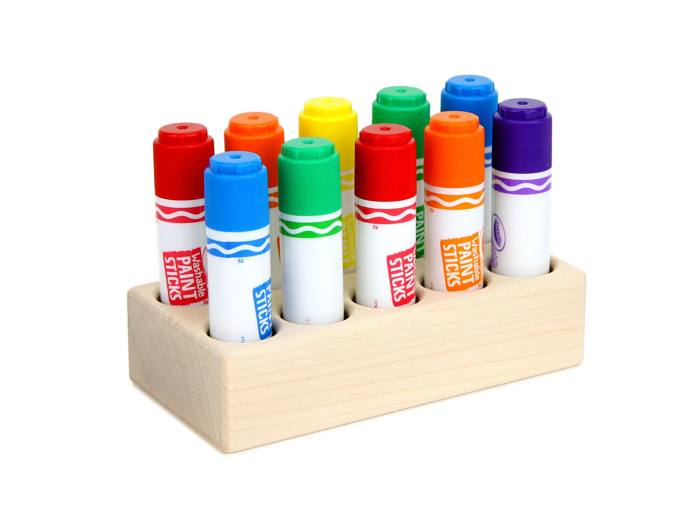 Personalized Paint Stick Marker Holder Sanded Silky Smooth 10-hole