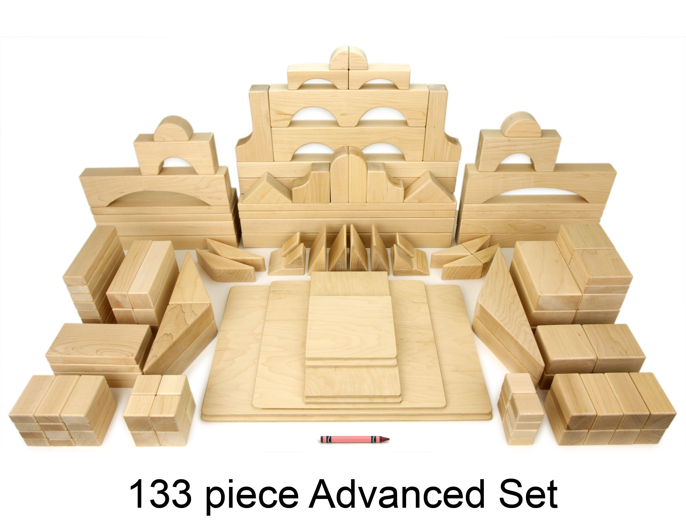 Natural & Color Maple Blocks - 100 Pieces