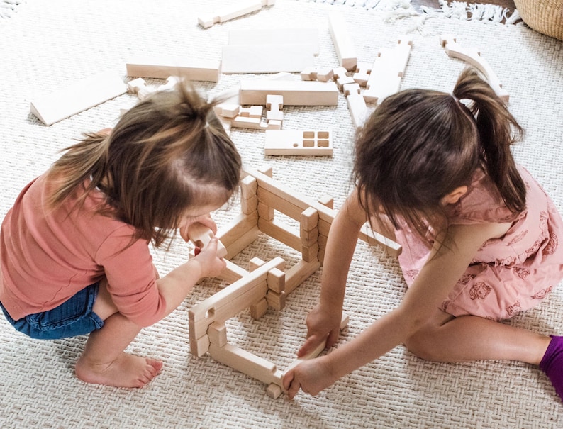 Buildable Dollhouse Interlocking Notch Blocks | Solid Hard Maple 1:12 ...