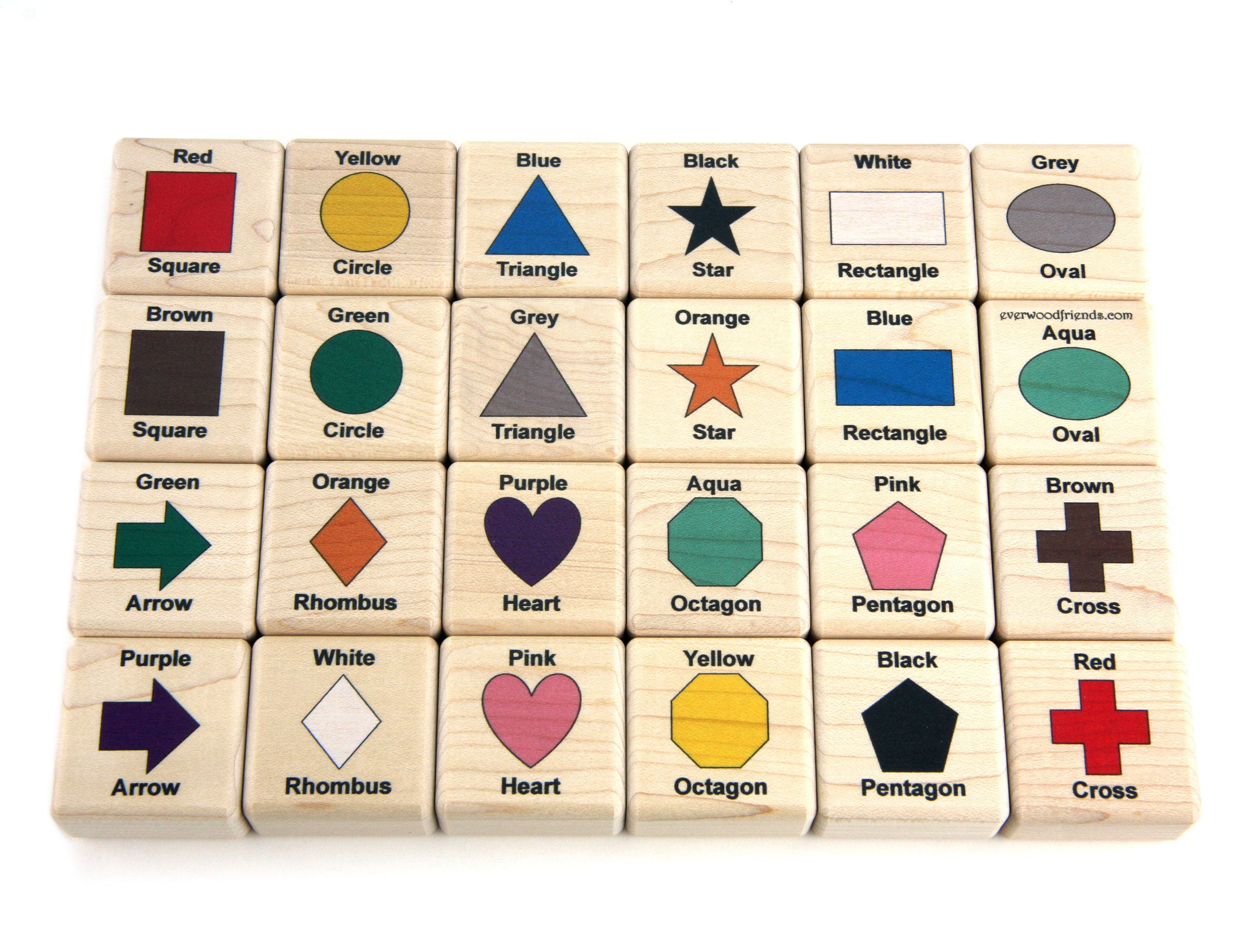 Musical Instruments Memory Game 24 Blocks Color Wood 